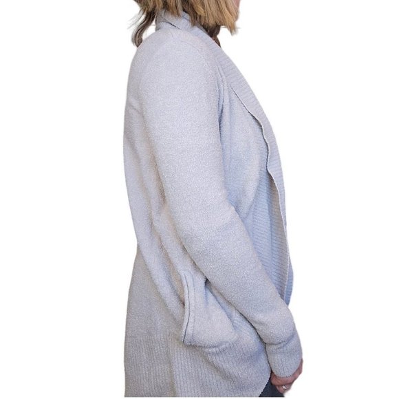 Barefoot Dreams XS/S Bamboo Chic Lite Circle Lounge Cardigan Cream Gray Neutral - Picture 4 of 9